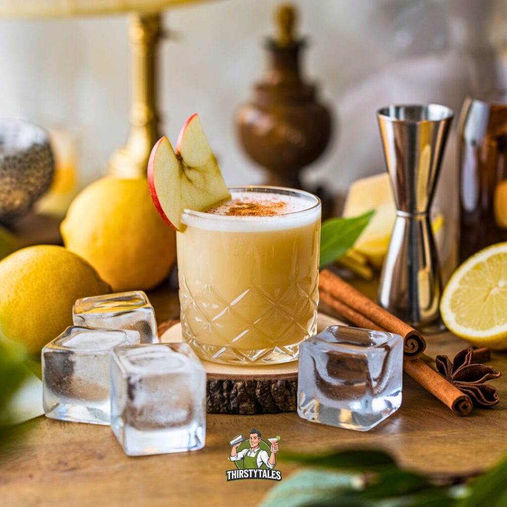Rumchata Apple Bourbon Sour Cocktail Recipe