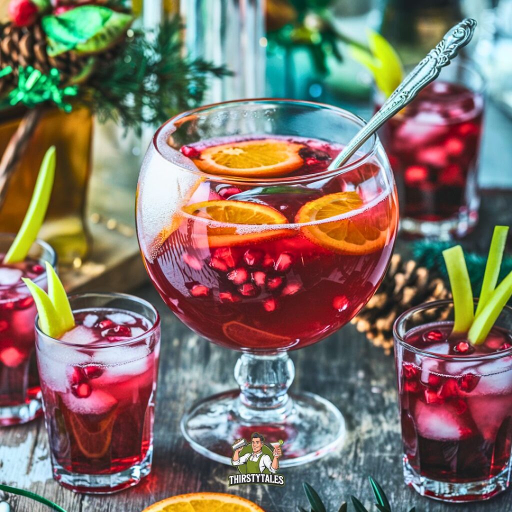 Sparkling Pomegranate Punch Cocktail Recipe