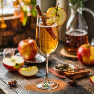 Spiced Apple Cider Mimosa Cocktail Recipe