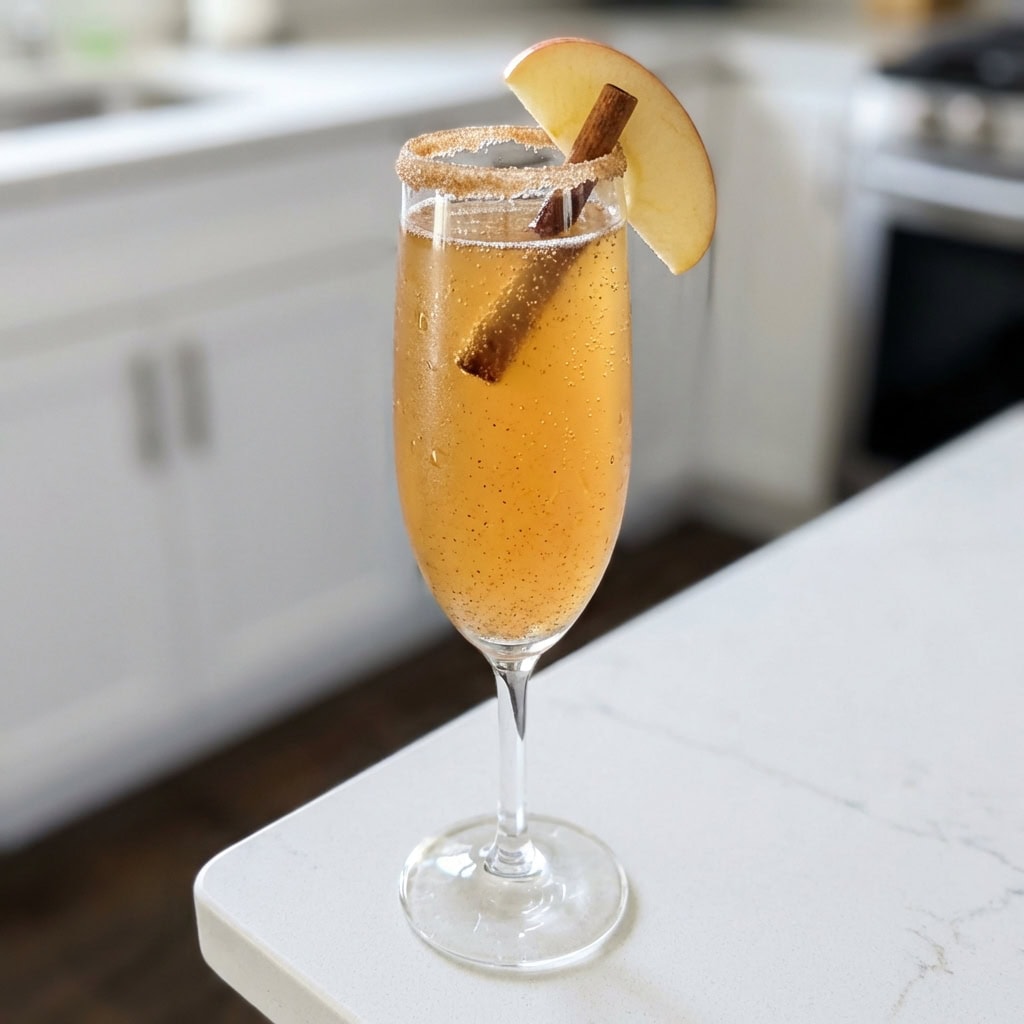 Spiced Apple Cider Mimosa Cocktail Recipe