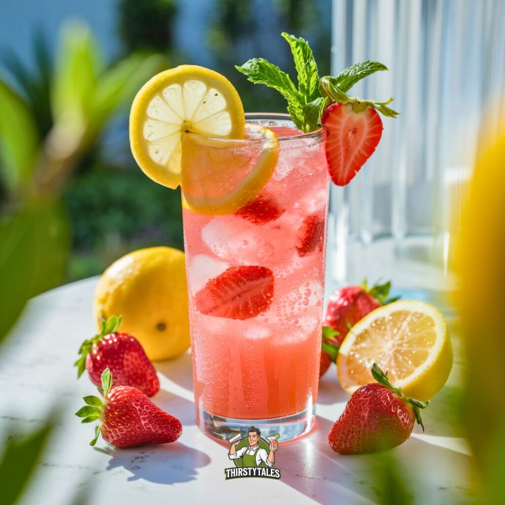 Strawberry Lemonade Fizz Cocktail Recipe