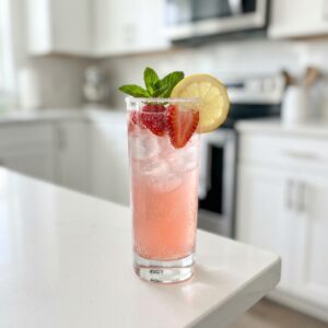 Strawberry Pink Punch Mocktail Recipe