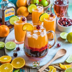 Tequila Sunrise Punch Cocktail Recipe