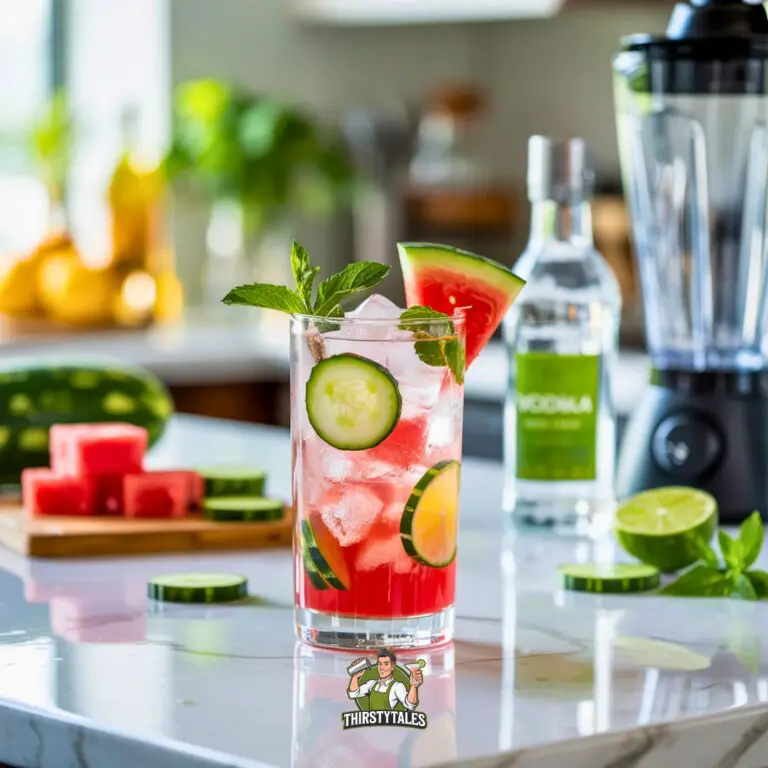 Watermelon Cucumber Cooler Cocktail Recipe