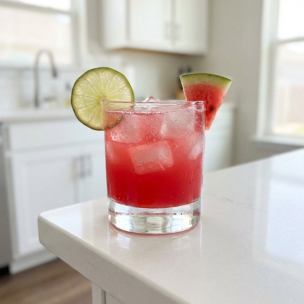 Watermelon Lime Refresher Cocktail Recipe