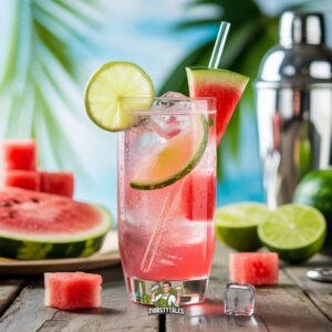 Watermelon Lime Refresher Cocktail Recipe