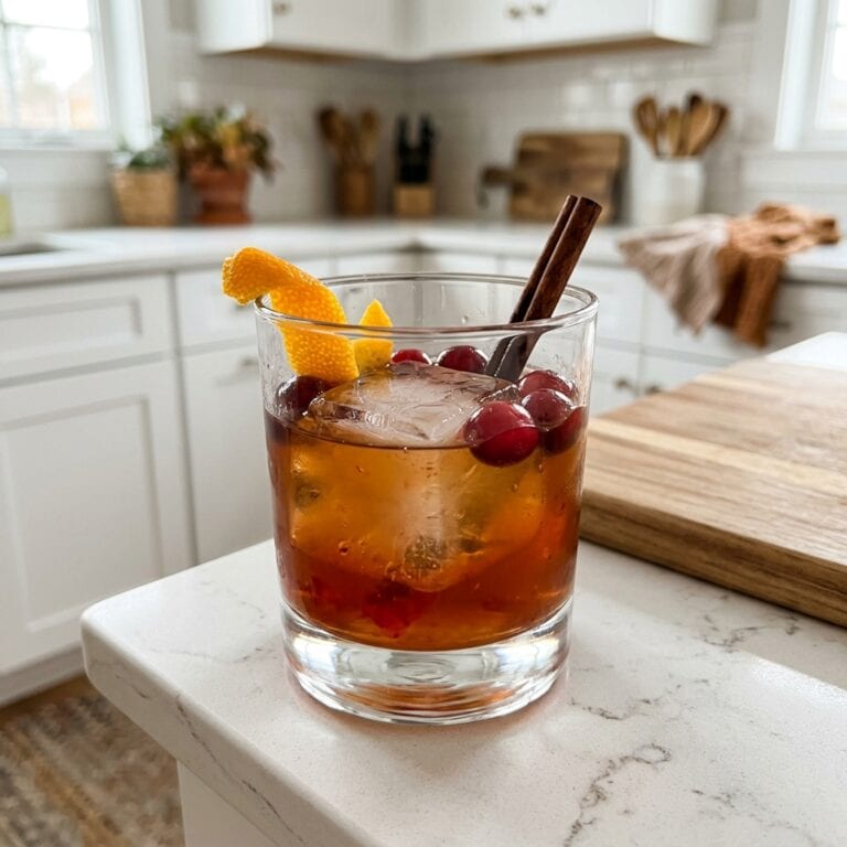 Autumn Cranberry Old Fashioned Cocktail Recipe