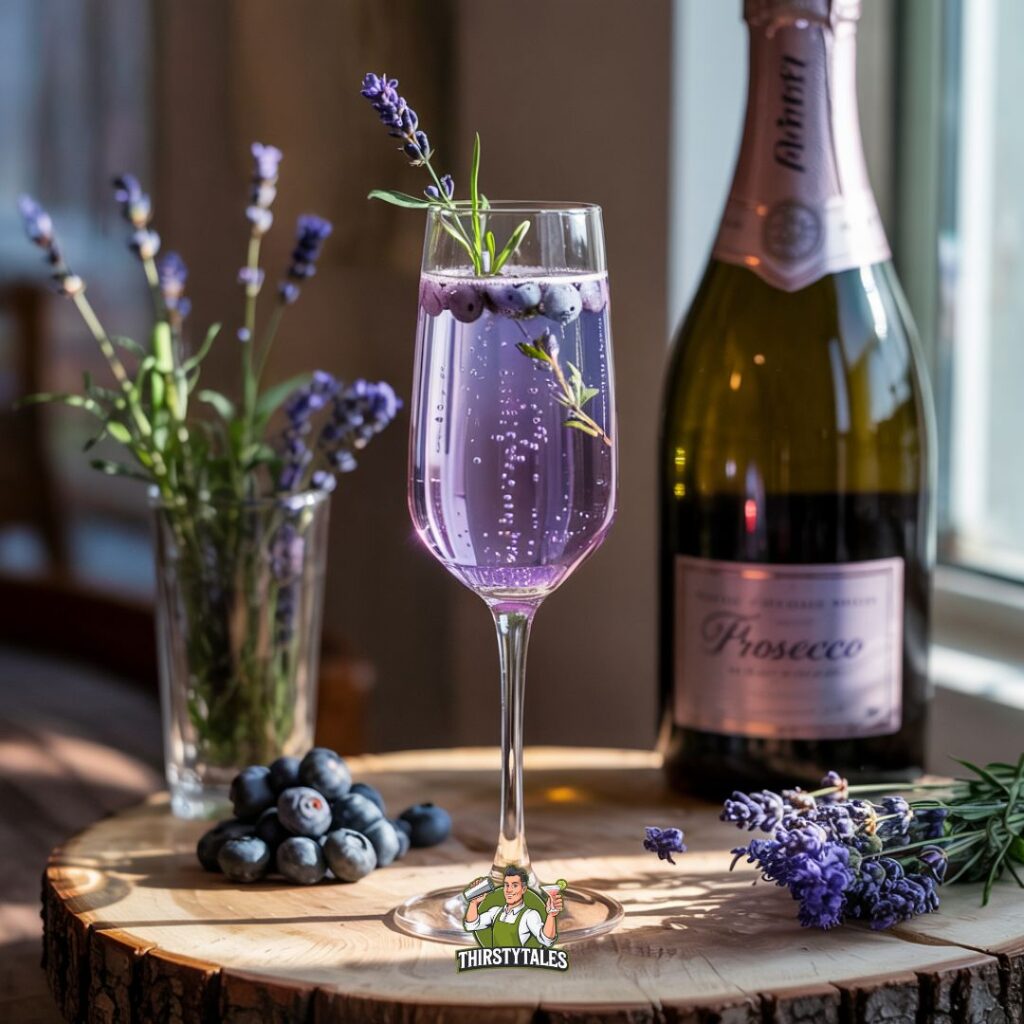 Blueberry Lavender Prosecco Cocktail Recipe