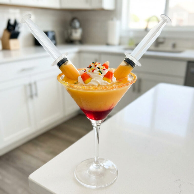Candy Corn Syringe Cocktail Recipe