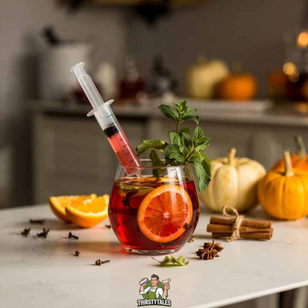 Cauldron Punch with Syringe Cocktail Recipe