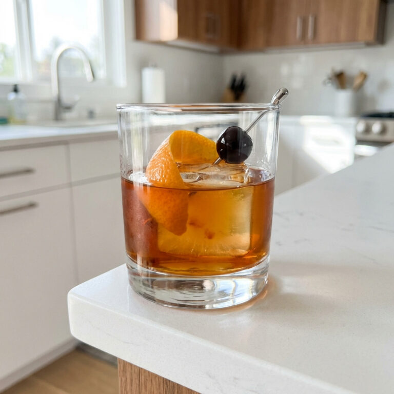 Classic Halloween Old Fashioned Cocktail Recipe