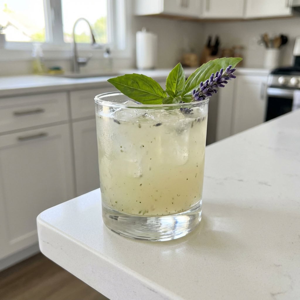 Lavender Basil Smash Cocktail Recipe