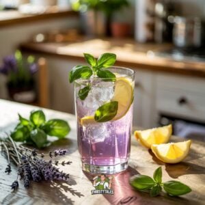 Lavender Basil Soda Mocktail Recipe