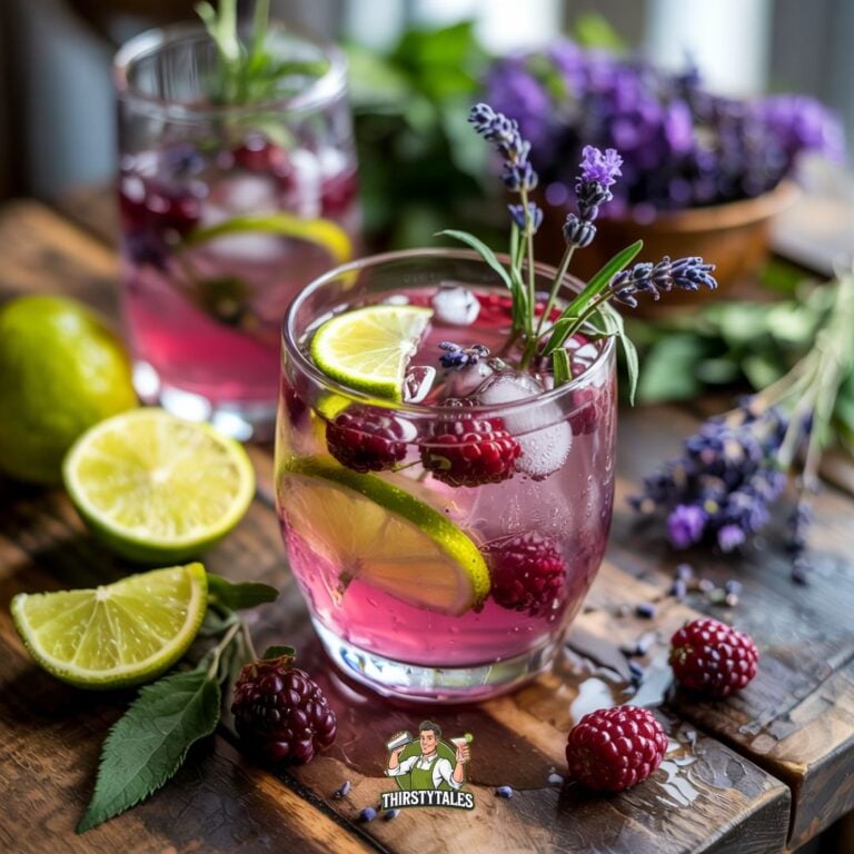 Lavender Blackberry Limeade Mocktail Recipe