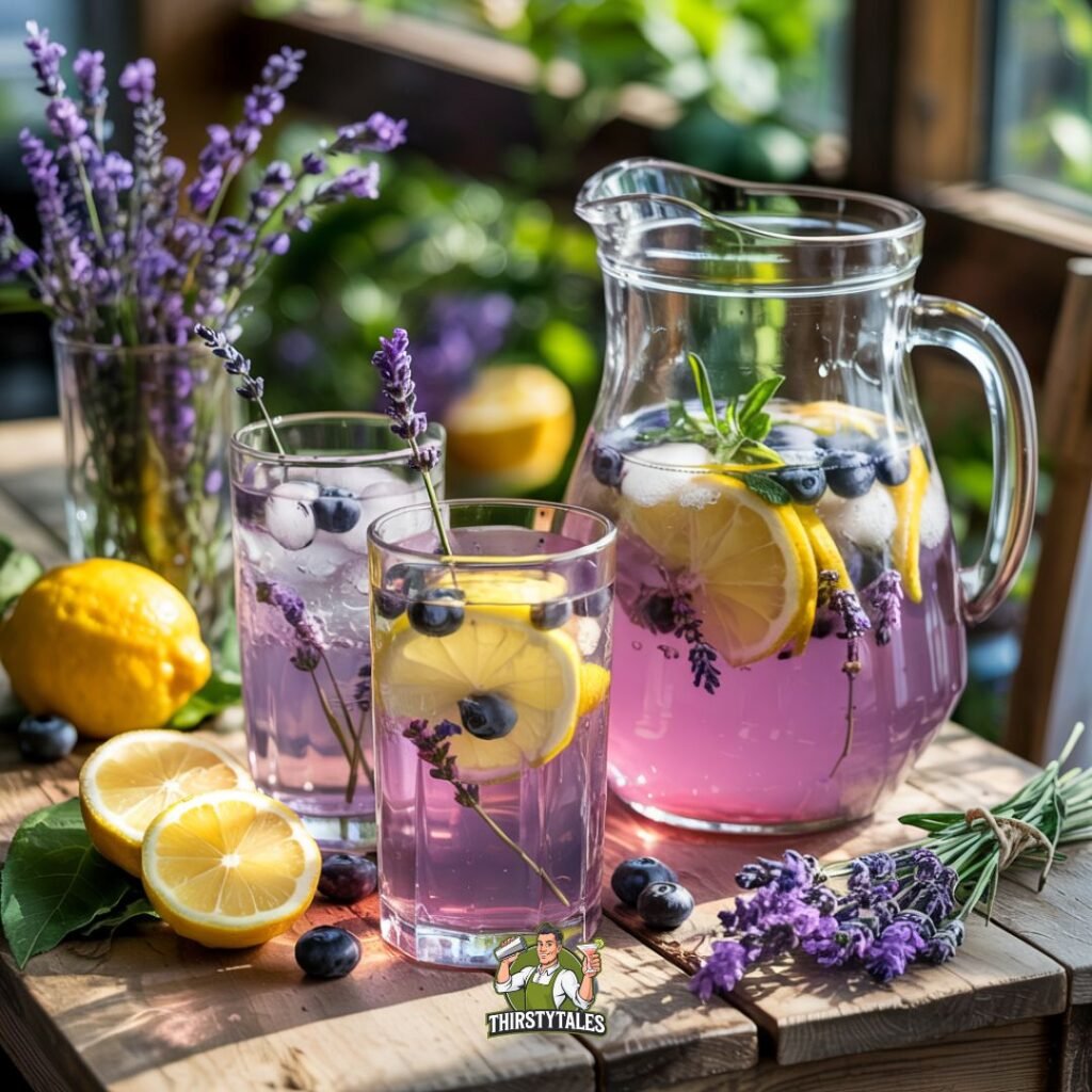Lavender Blueberry Lemonade Mocktail Recipe