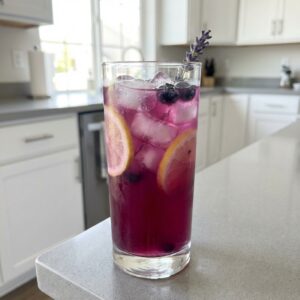 Lavender Blueberry Lemonade Mocktail Recipe