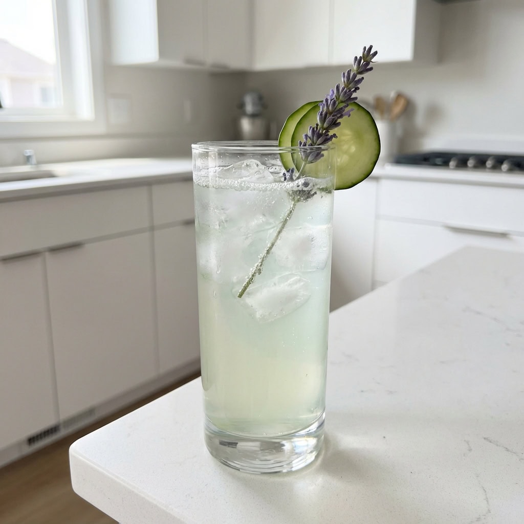 Lavender Cucumber Refresher Mocktail Recipe