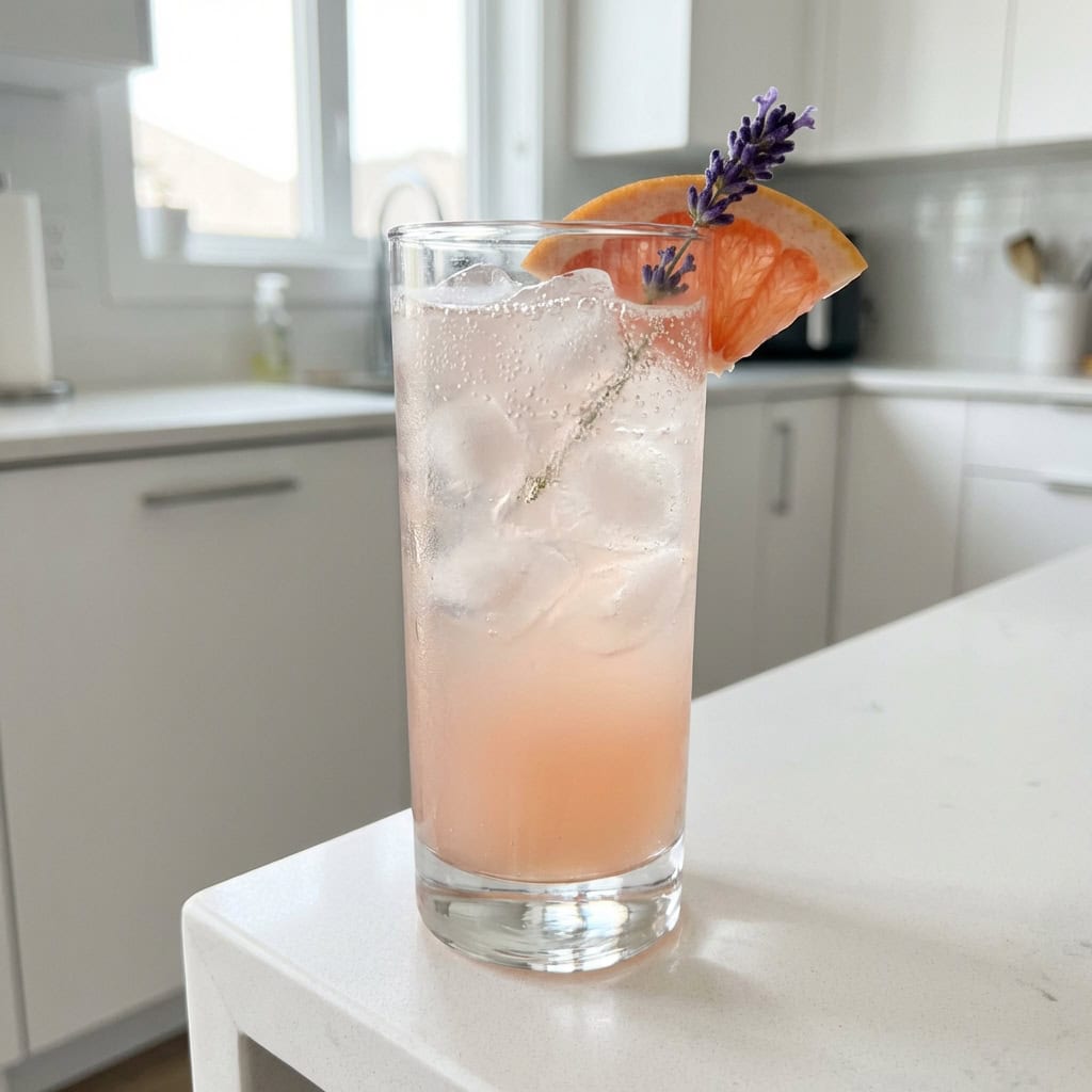 Lavender Grapefruit Soda Mocktail Recipe