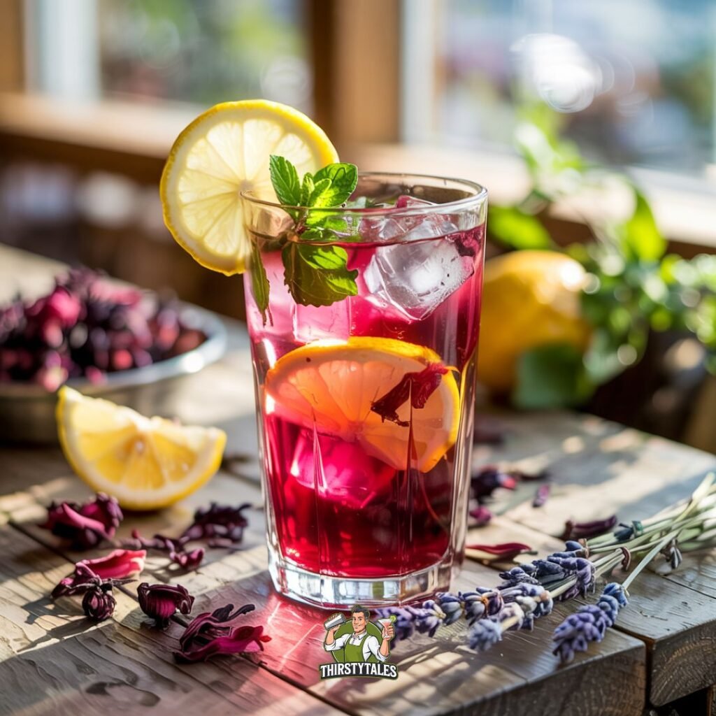 Lavender Hibiscus Iced Tea Mocktail Recipe