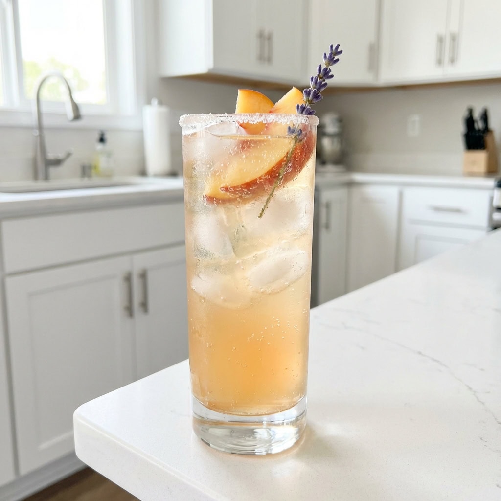 Lavender Peach Mocktail Recipe