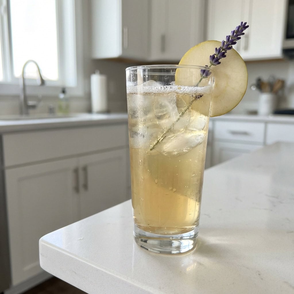 Lavender Pear Sparkler Mocktail Recipe