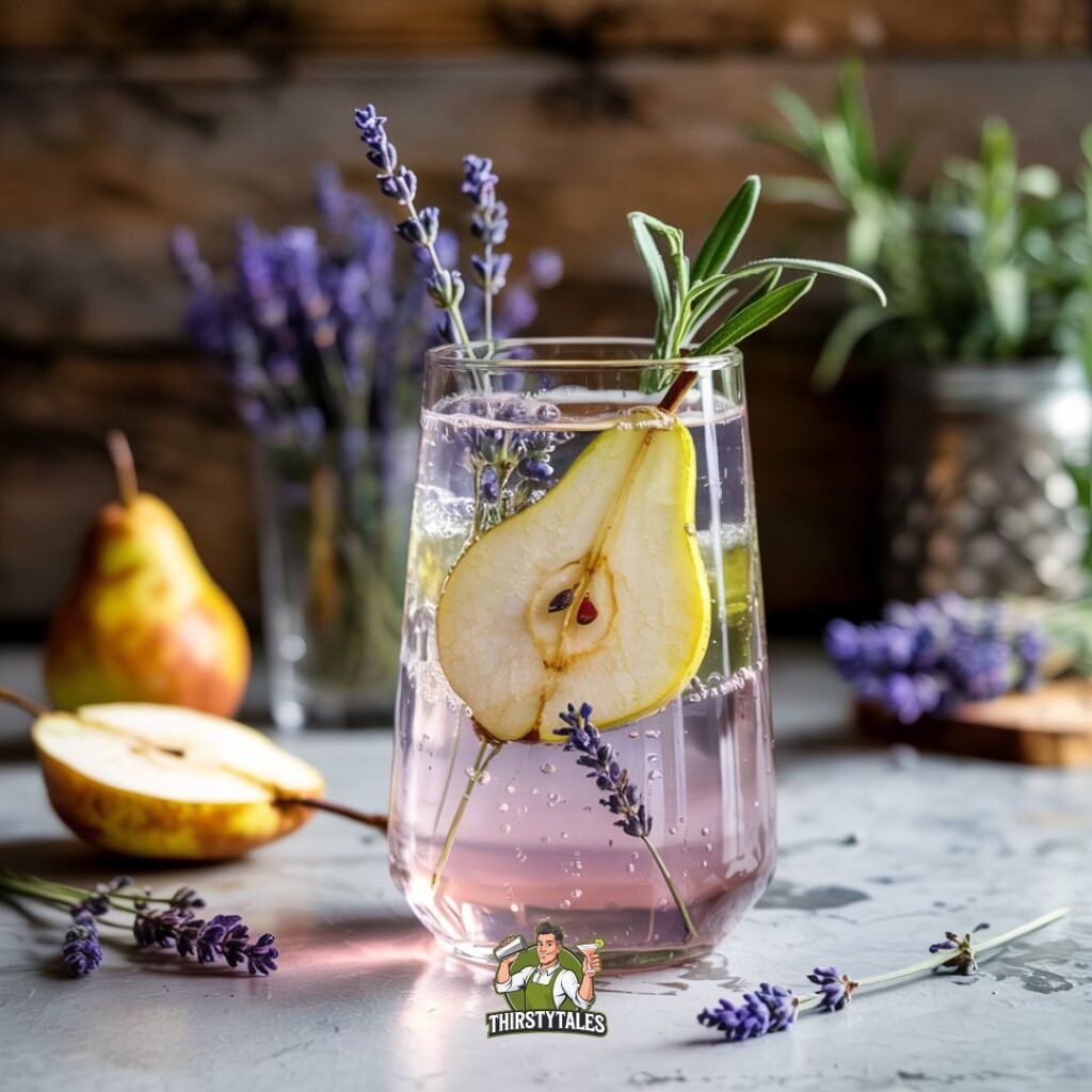 Lavender Pear Sparkler Mocktail Recipe