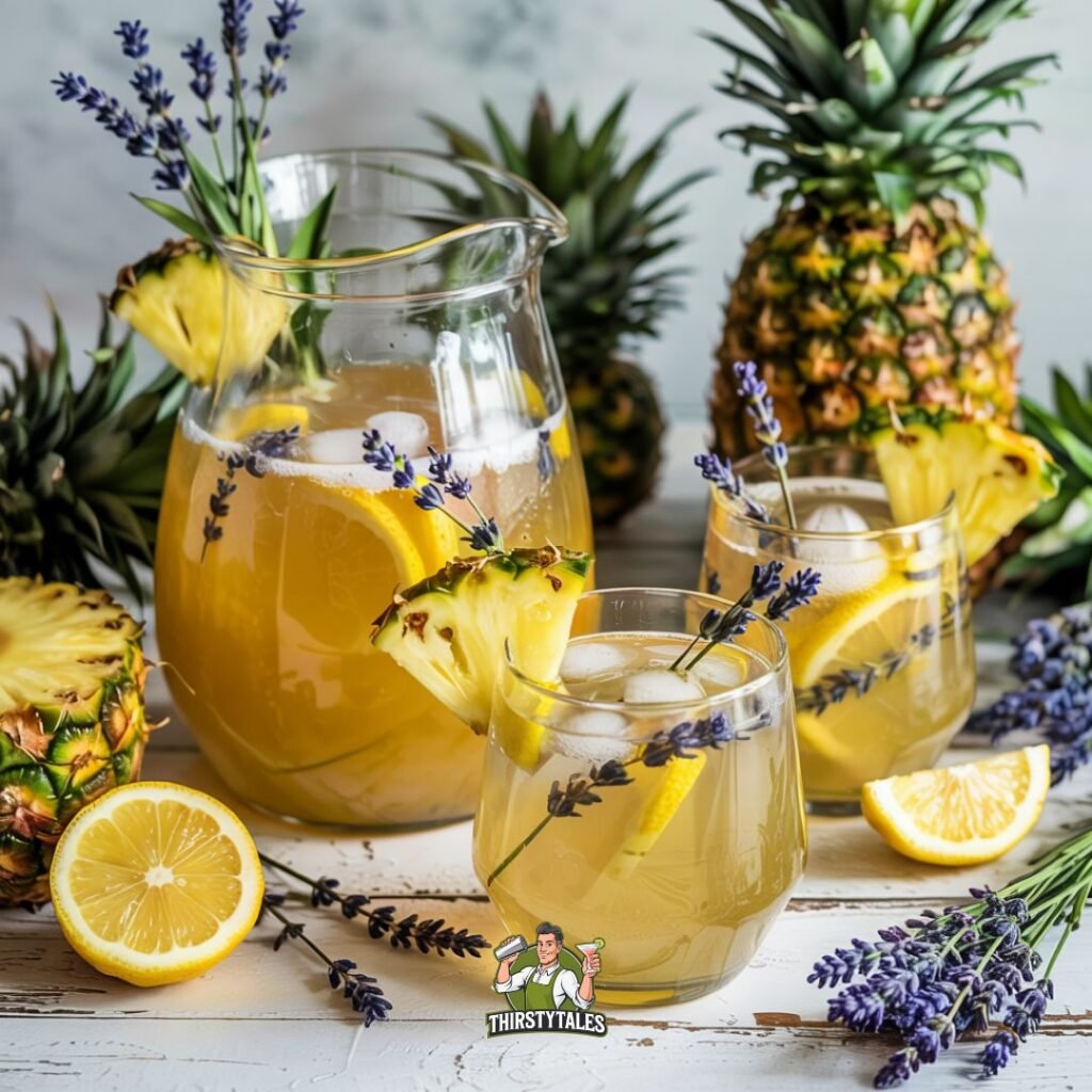 Lavender Pineapple Punch Mocktail Recipe