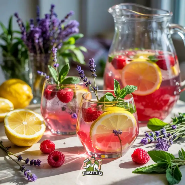 Lavender Raspberry Lemonade Mocktail Recipe