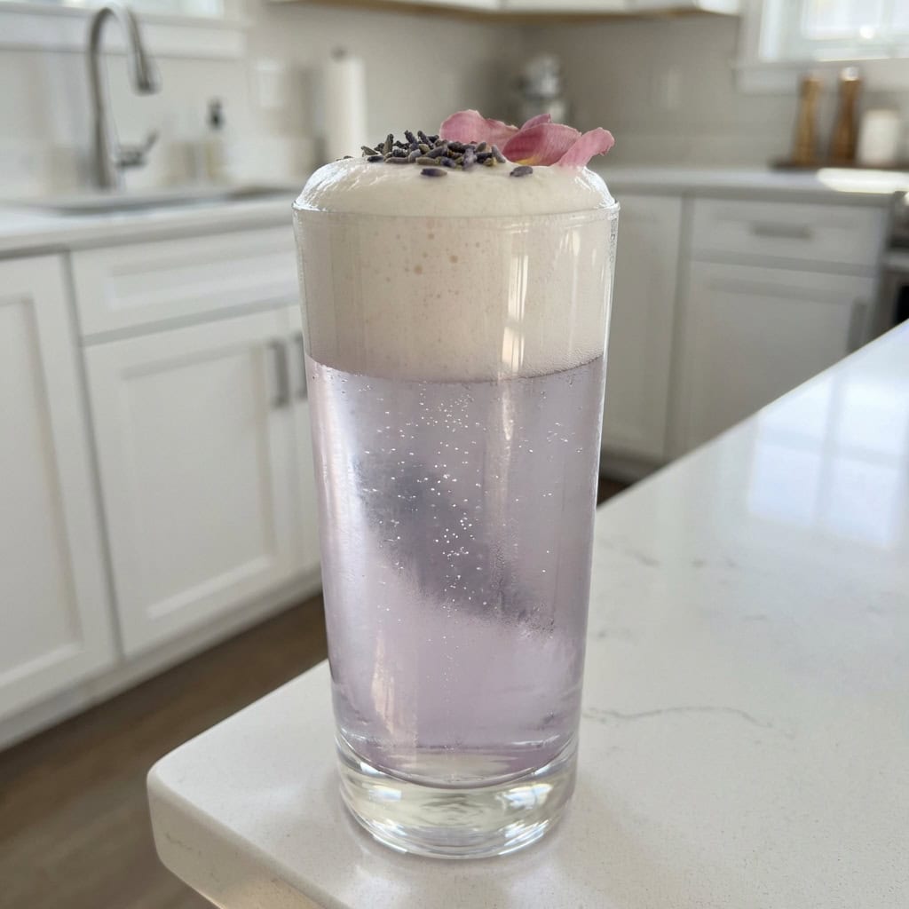 Lavender Rose Gin Fizz Cocktail Recipe