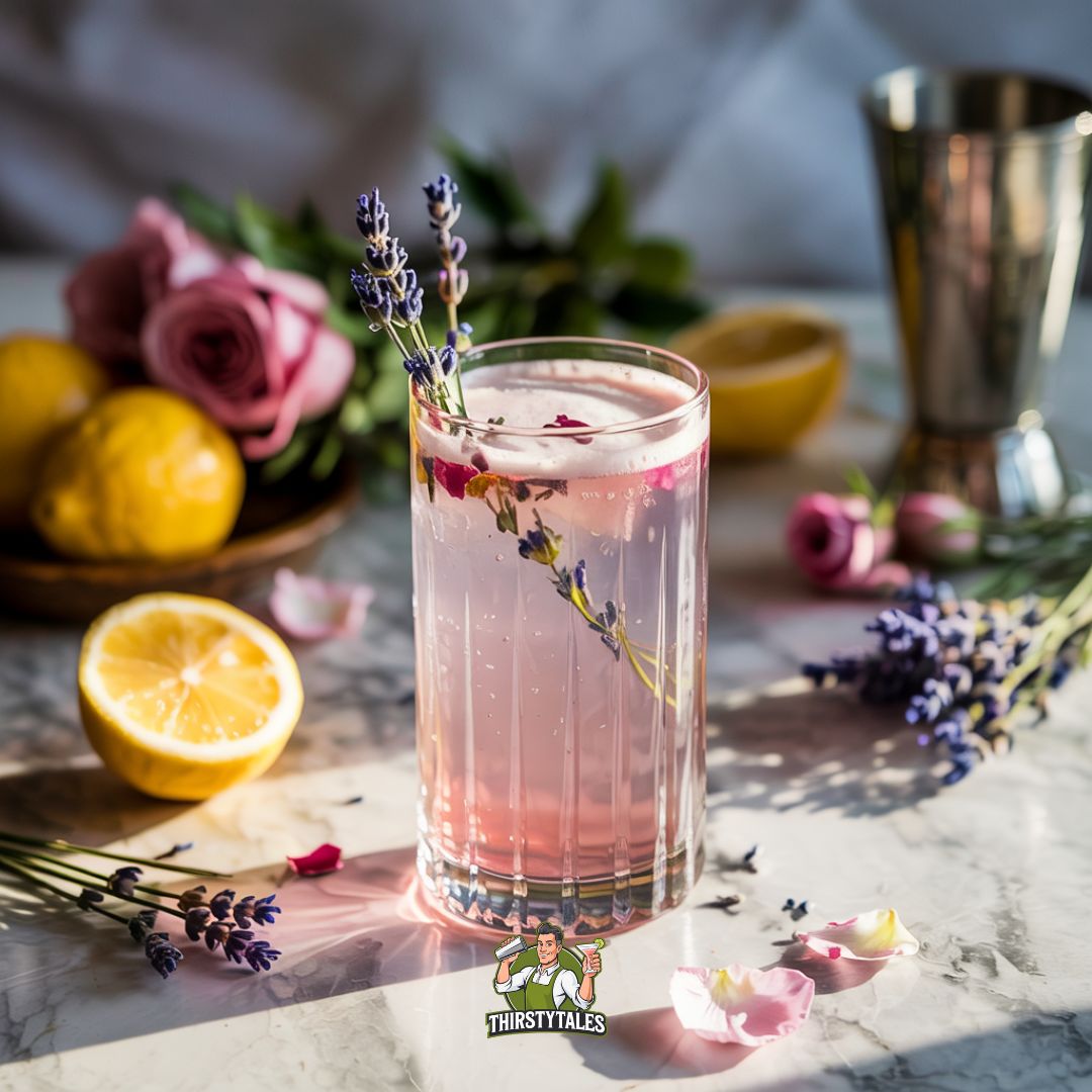 Lavender Rose Gin Fizz Cocktail Recipe