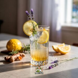 Lavender Turmeric Tonic Mocktail Recipe