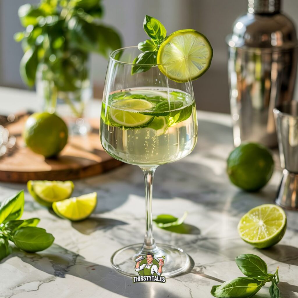 Lime and Basil Prosecco Cocktail Recipe