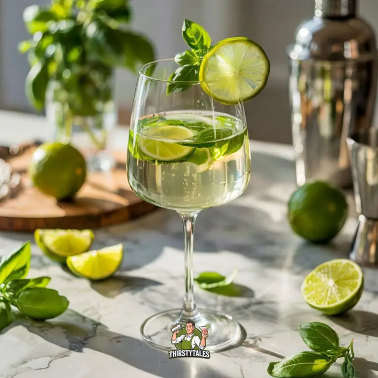 Lime and Basil Prosecco Cocktail Recipe
