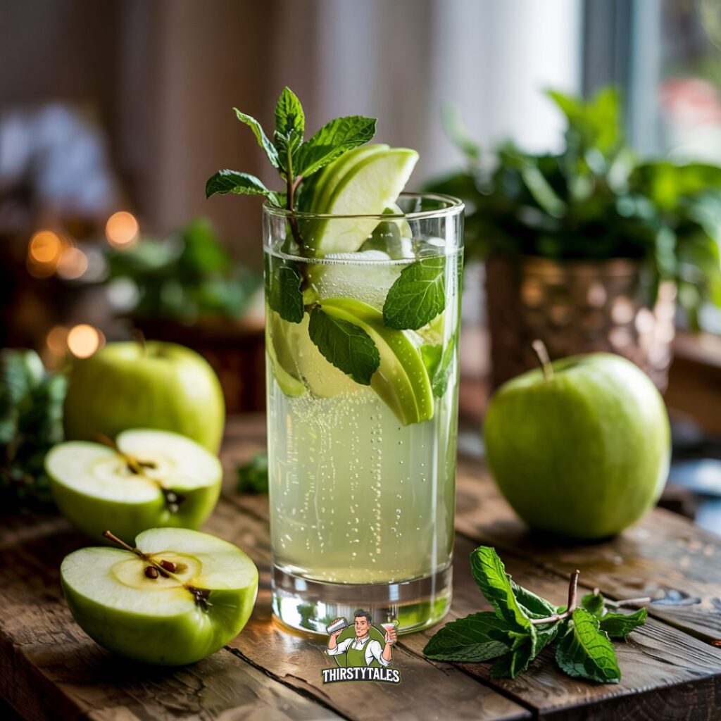 Minty Green Apple Prosecco Cocktail Recipe