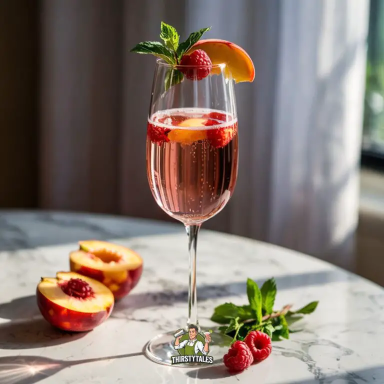 Peach Melba Prosecco Cocktail Recipe