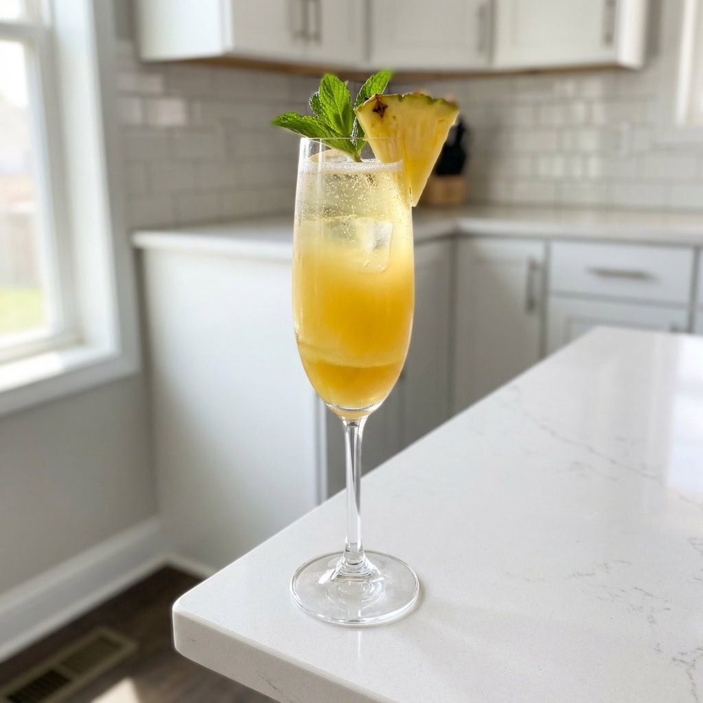 Pineapple Prosecco Breeze Cocktail Recipe
