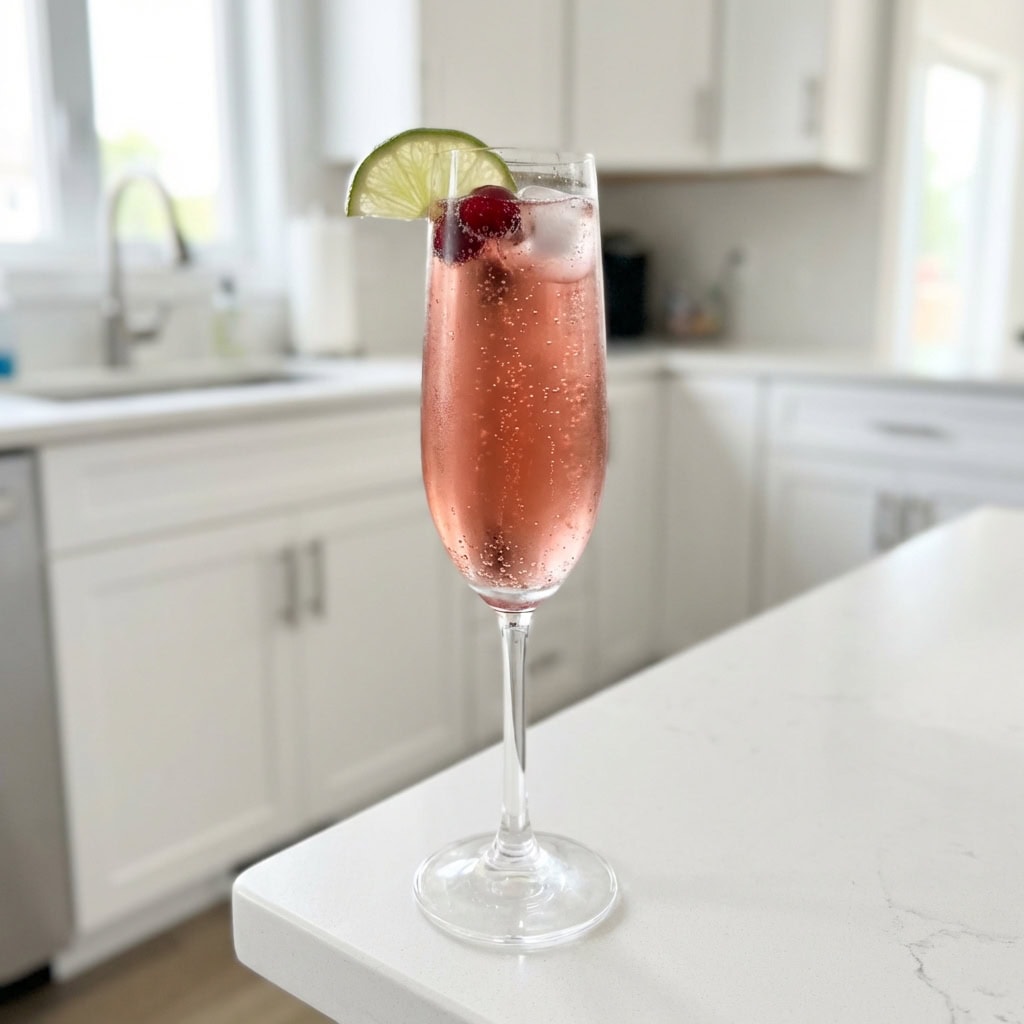 Prosecco and Cranberry Lime Cocktail Recipe