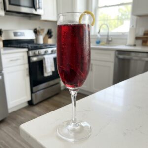 Prosecco and Hibiscus Syrup Cocktail Recipe