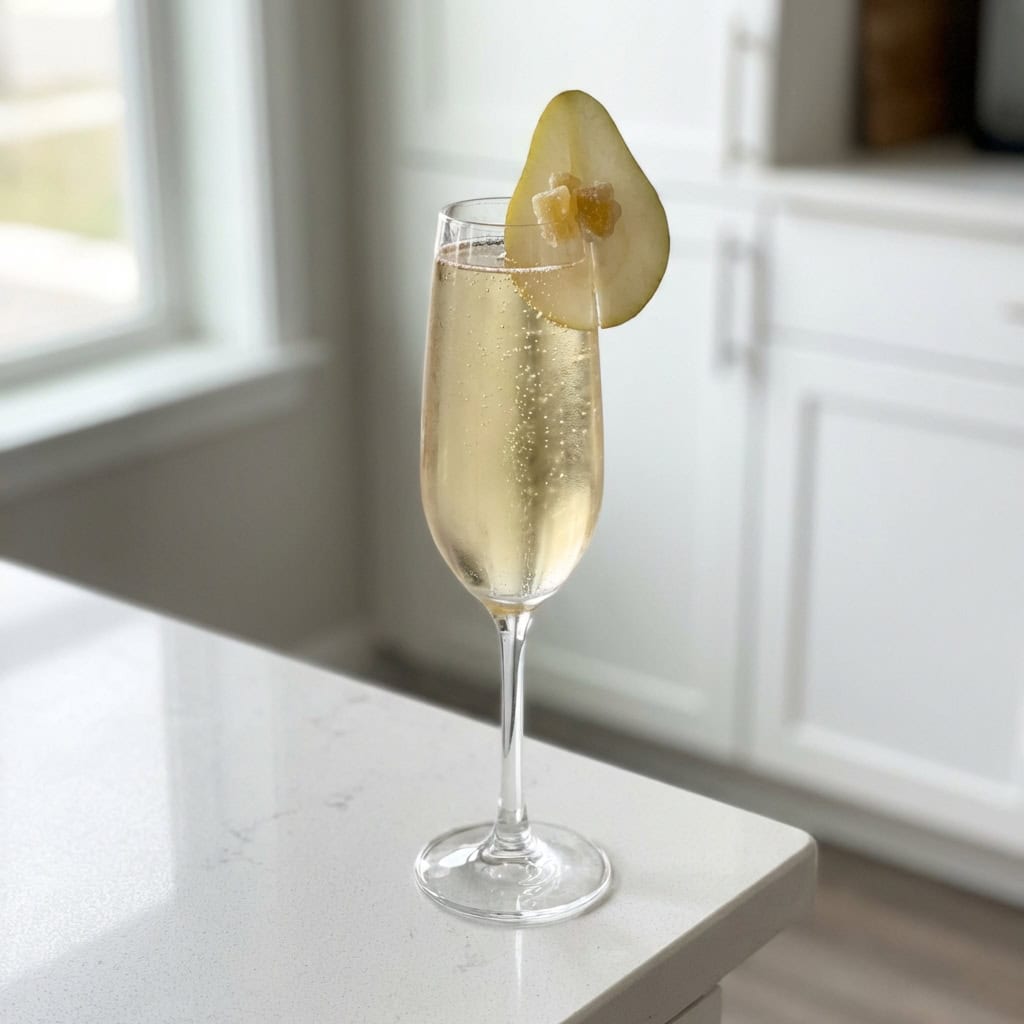 Prosecco and Pear Ginger Cocktail Recipe