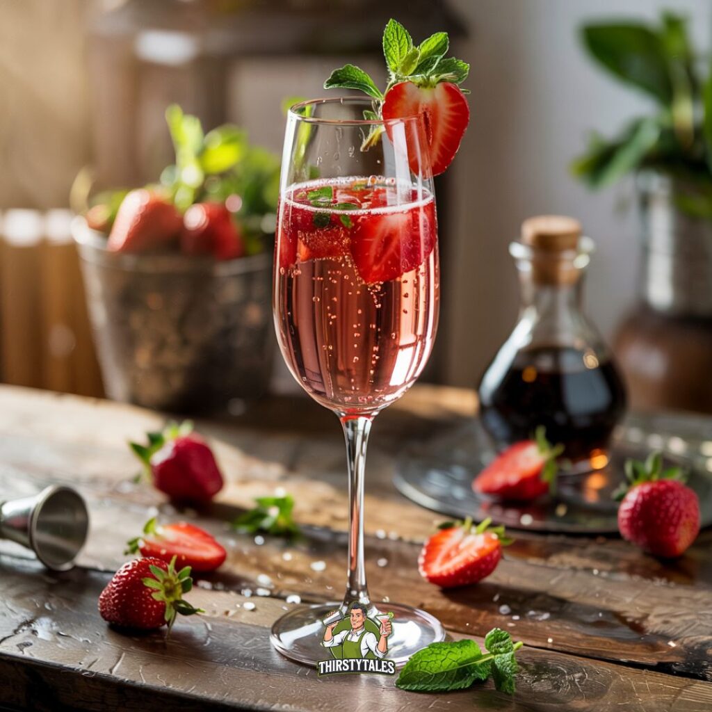 Prosecco and Strawberry Balsamic Cocktail Recipe
