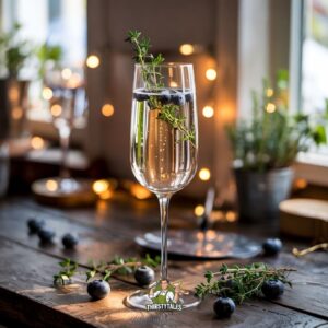 Prosecco with Blueberry and Thyme Cocktail Recipe