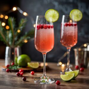 Prosecco with Cranberry and Lime Cocktail Recipe