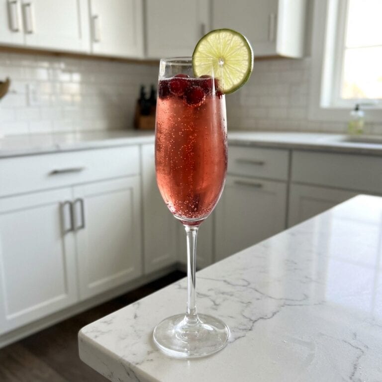Prosecco with Cranberry and Lime Cocktail Recipe