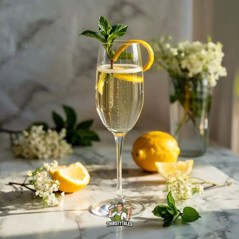 Prosecco with Elderflower Syrup Cocktail Recipe