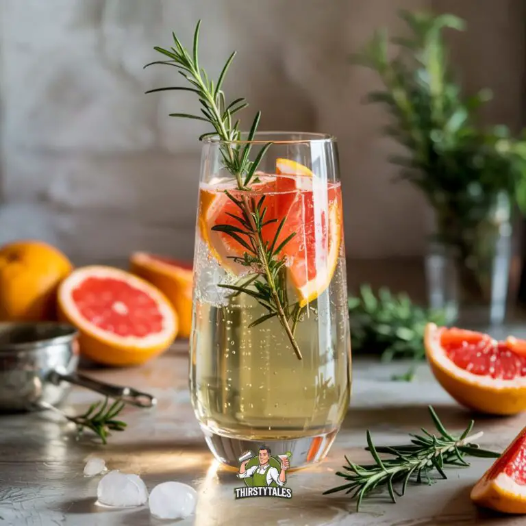 Prosecco with Grapefruit Rosemary Cocktail Recipe