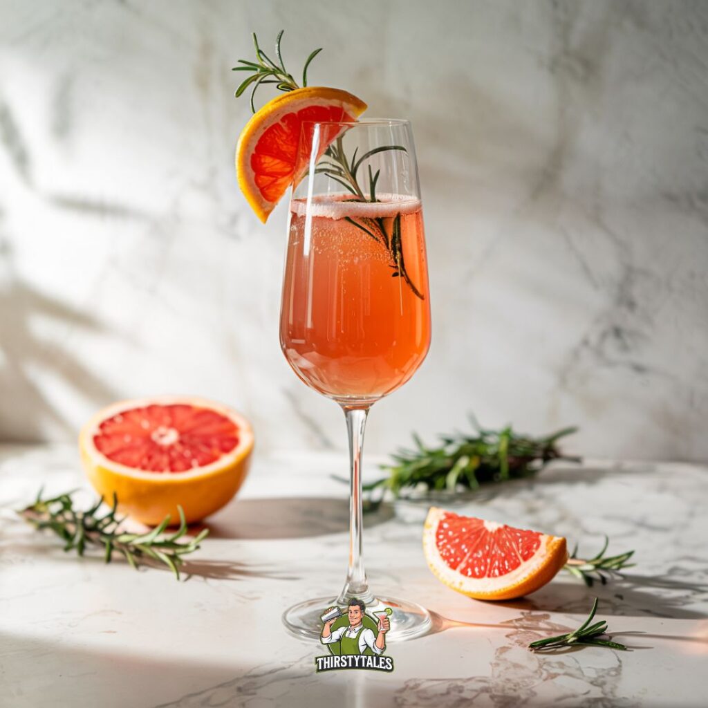 Prosecco with Rosemary and Grapefruit Cocktail Recipe