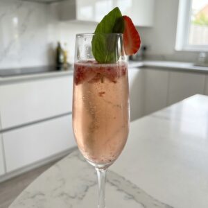 Prosecco with Strawberry and Basil Cocktail Recipe