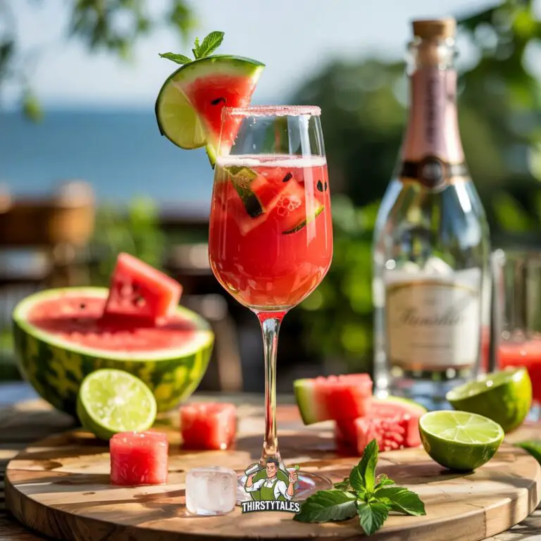 Prosecco with Watermelon Margarita Twist Cocktail Recipe