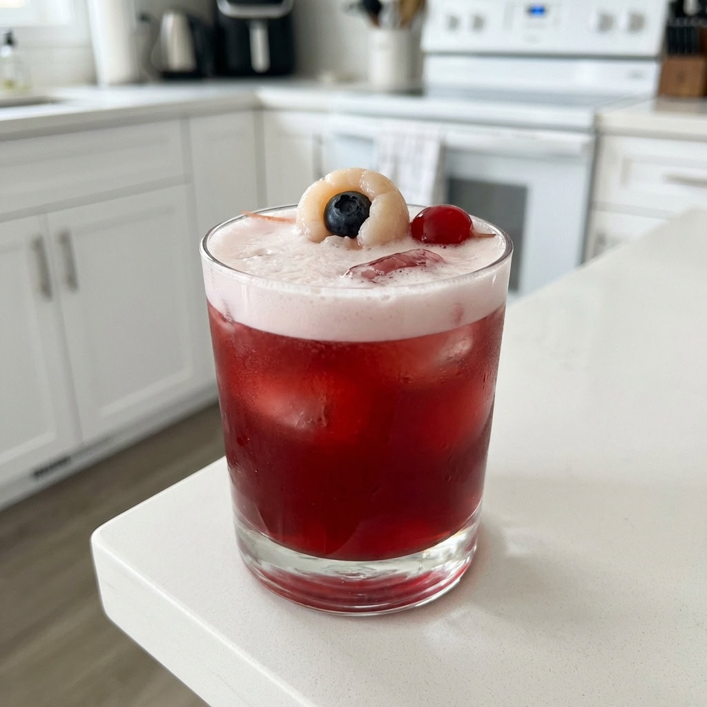 Rum Sour with a Halloween Twist Cocktail Recipe