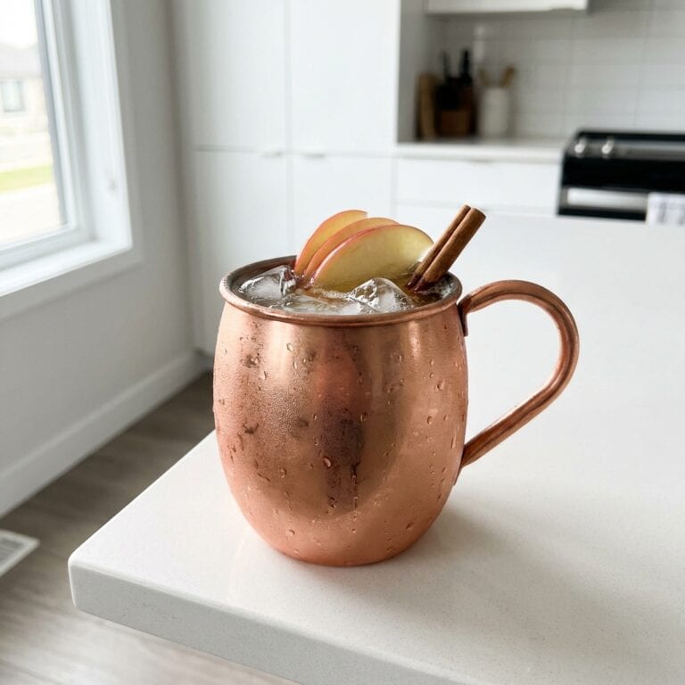 Spiced Apple Whiskey Mule Cocktail Recipe
